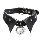 Leather Choker Collar Adjustable Punk