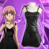 Cosplay Future Diary My Wife Yuno Cos Black Leather Skirt