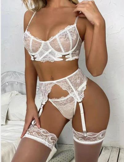 Mesh Splicing Perspective Sexy Lingerie Set