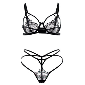 Strappy Bandage Open Brust Sexy Lingerie Set