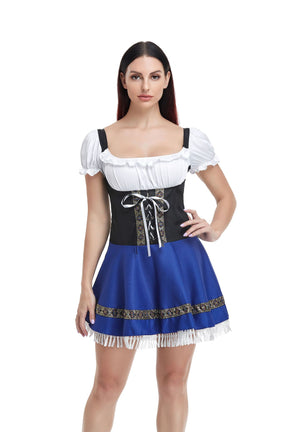 Halloween Role Playing Oktoberfest Clothing Maid Dress