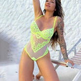 Sheer Mesh Pespective Mesh Sexy Lingerie Bodysuit