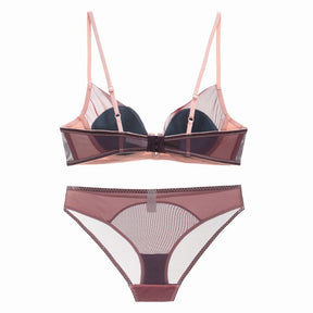 New Sexy Lingerie Thin Lace Deep V Bralette Set